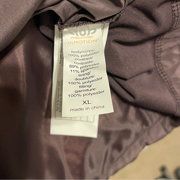 Maurices Women's Eggplant Purple Full-Zip Light Weight Quilted Puffer Vest XL - Picture 6 of 10